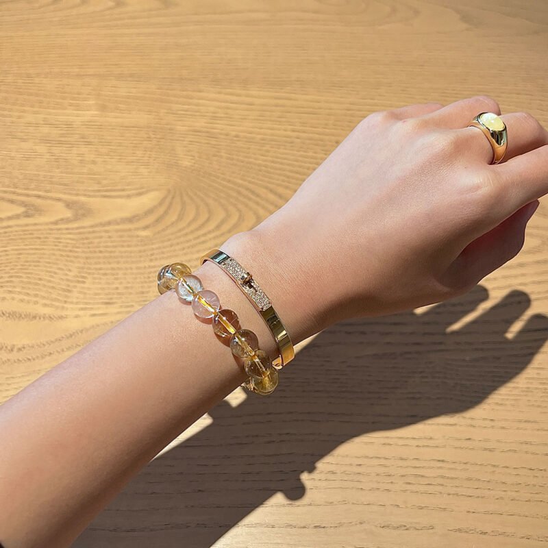 Citrine Rutilated Quartz Bracelet - Image 2