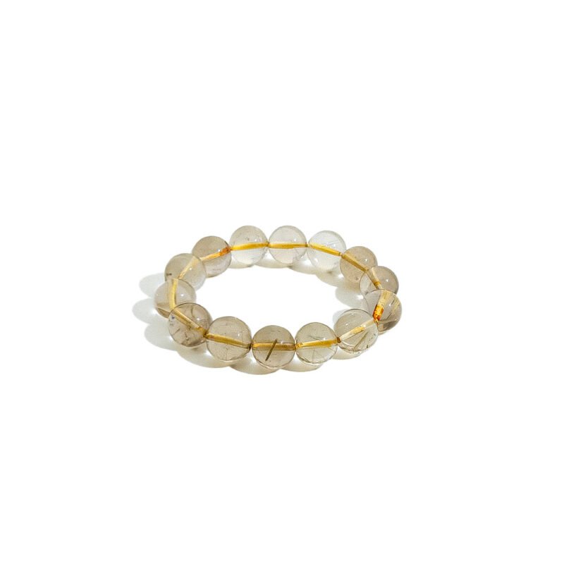 Smoky Citrine Rutilated Quartz Bracelet