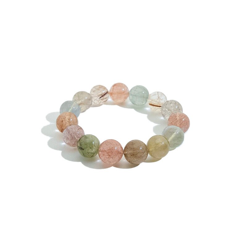 Multi-color Rutilated Quartz Bracelet