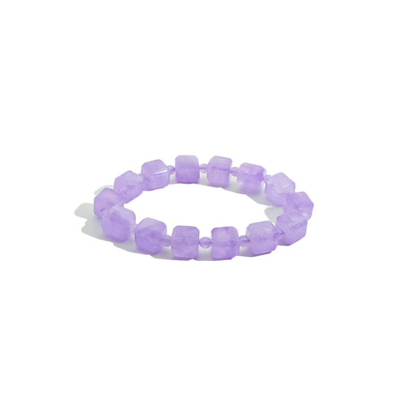 Lavender Amethyst Cube Bracelet