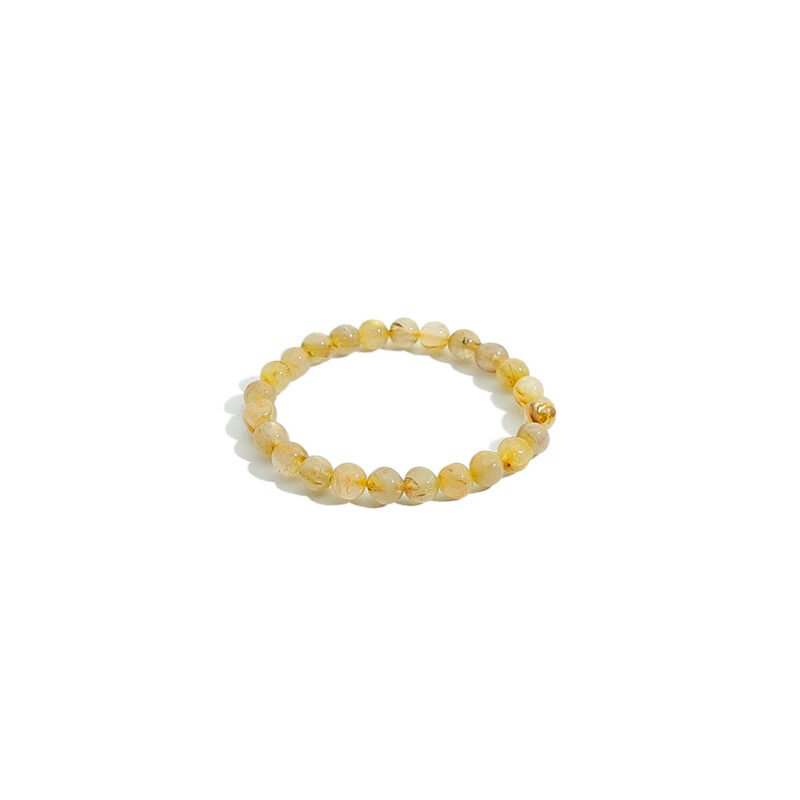 Citrine Rutilated Quartz Bracelet