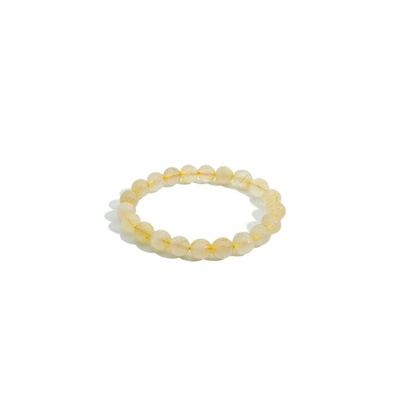 Lemon Citrine Rutilated Quartz Bracelet