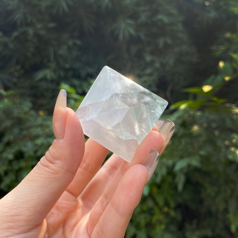 Mixture Fluorite & Calcite Bipyramid Gemstone