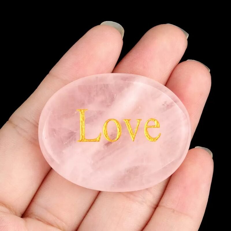 Engraved Natural Crystal Palm Stone & Healing Power Stone - Image 8