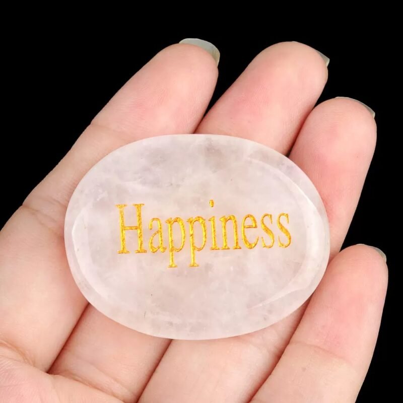 Engraved Natural Crystal Palm Stone & Healing Power Stone - Image 9
