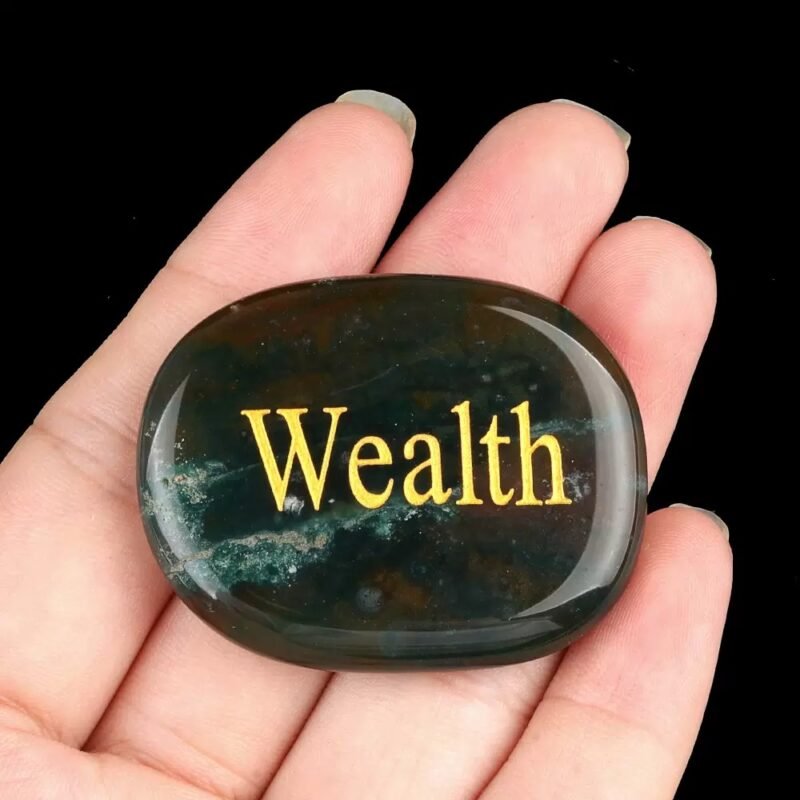 Engraved Natural Crystal Palm Stone & Healing Power Stone - Image 11