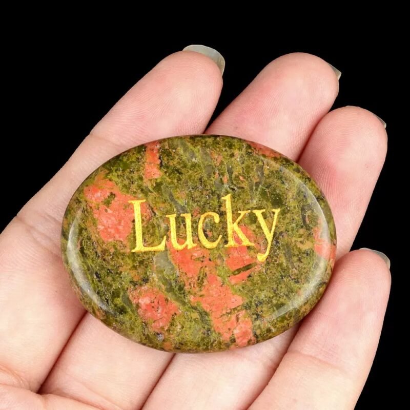 Engraved Natural Crystal Palm Stone & Healing Power Stone - Image 14