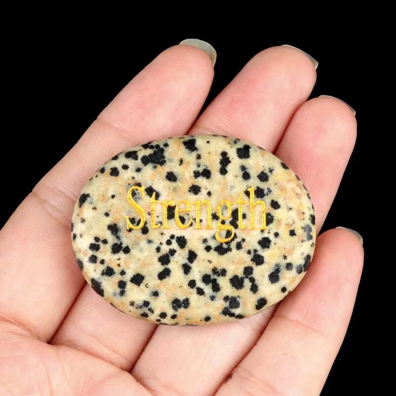 Engraved Natural Crystal Palm Stone & Healing Power Stone - Image 15