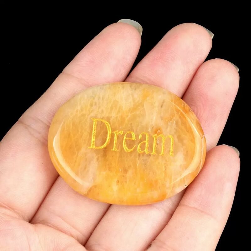 Engraved Natural Crystal Palm Stone & Healing Power Stone - Image 16