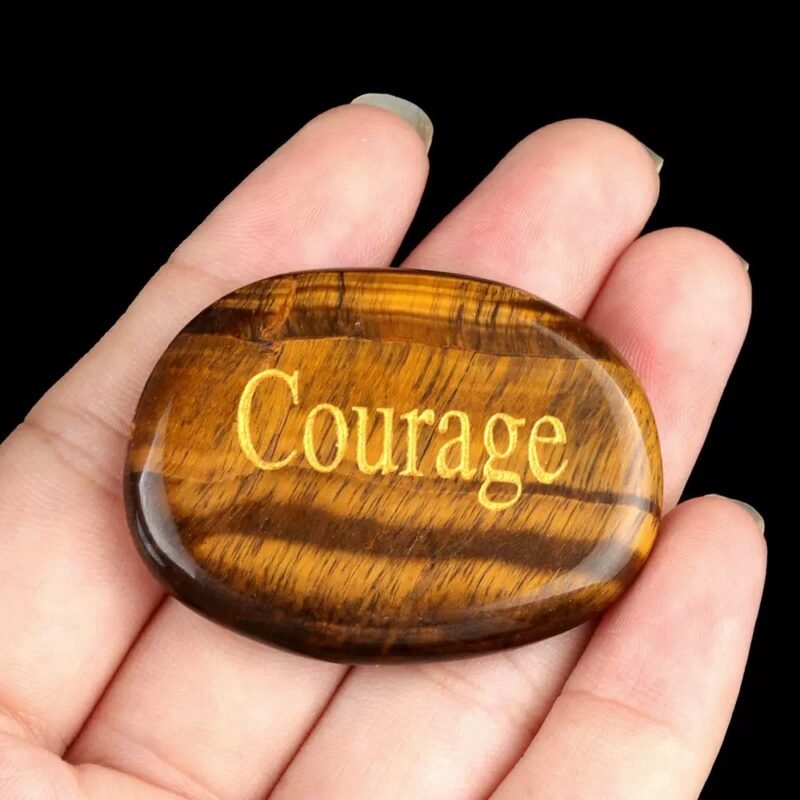 Engraved Natural Crystal Palm Stone & Healing Power Stone - Image 17